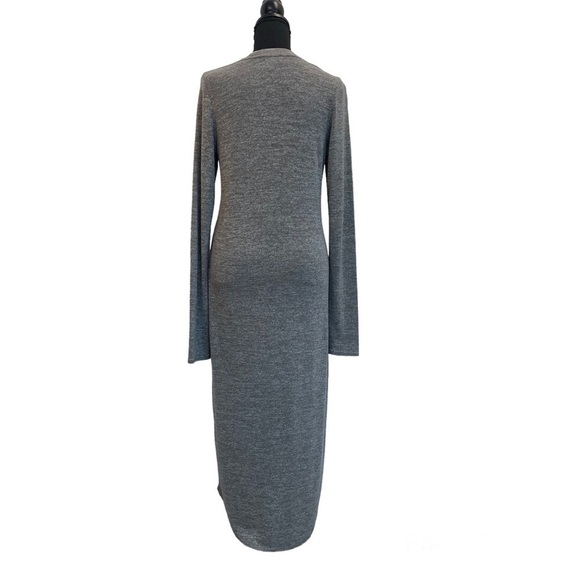 WILFRED Free Lisiere Long Sleeve V Neck Midi Length Knit Sweater Dress Size L - Picture 5 of 11